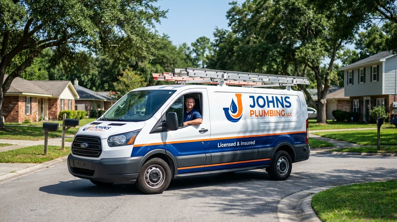 Johns Plumbing LLC service van in Nooksack, WA