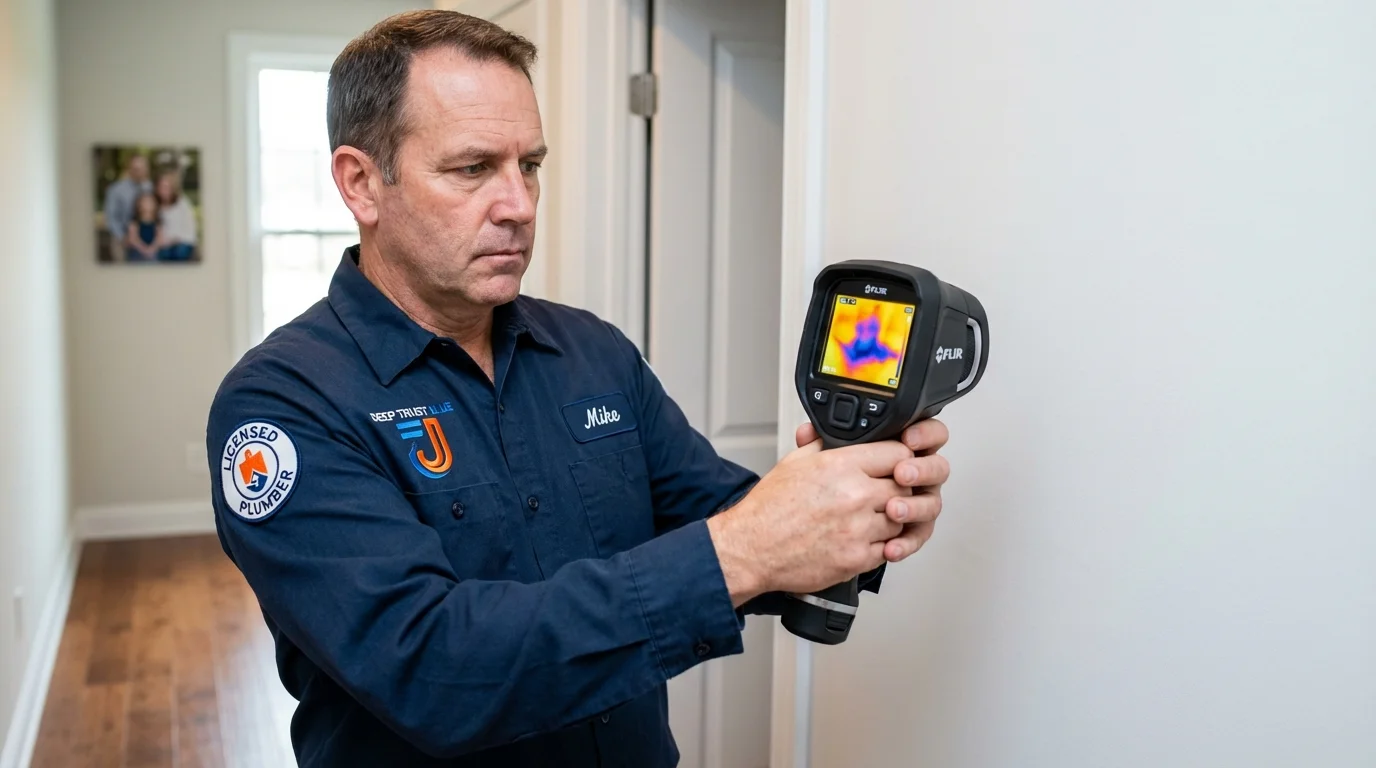 Thermal imaging leak detection by Johns Plumbing LLC in Nooksack
